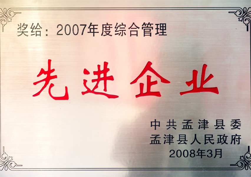 2007年度綜合管理先進企業(yè)